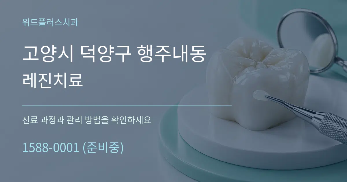고양시 덕양구 행주내동 레진치료 작업 조건 안내 그래픽