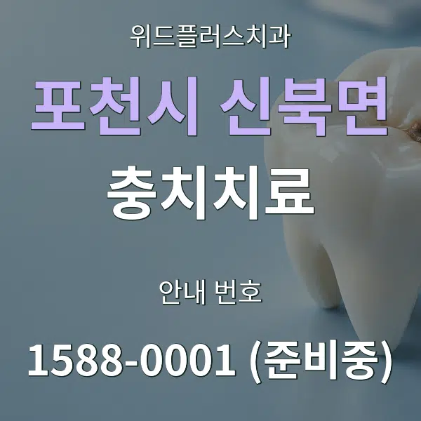 포천시 신북면 충치치료 대표 안내 그래픽