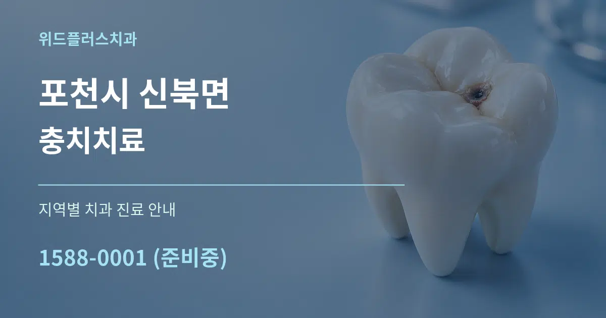 포천시 신북면 충치치료 대표 안내 그래픽