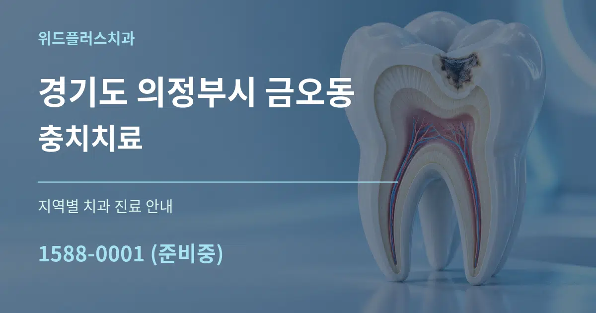 경기도 의정부시 금오동 충치치료 대표 안내 그래픽