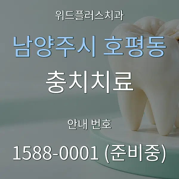 남양주시 호평동 충치치료 대표 안내 그래픽