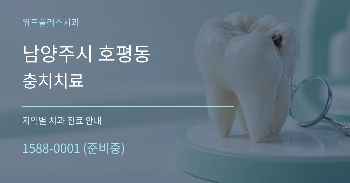 남양주시 호평동 충치치료 대표 안내 그래픽
