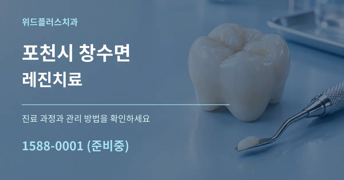 포천시 창수면 레진치료 서비스 이용 안내 그래픽