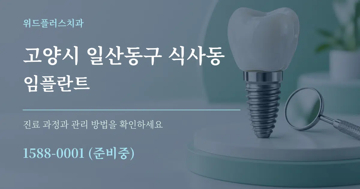 고양시 일산동구 식사동 임플란트 서비스 이용 안내 그래픽