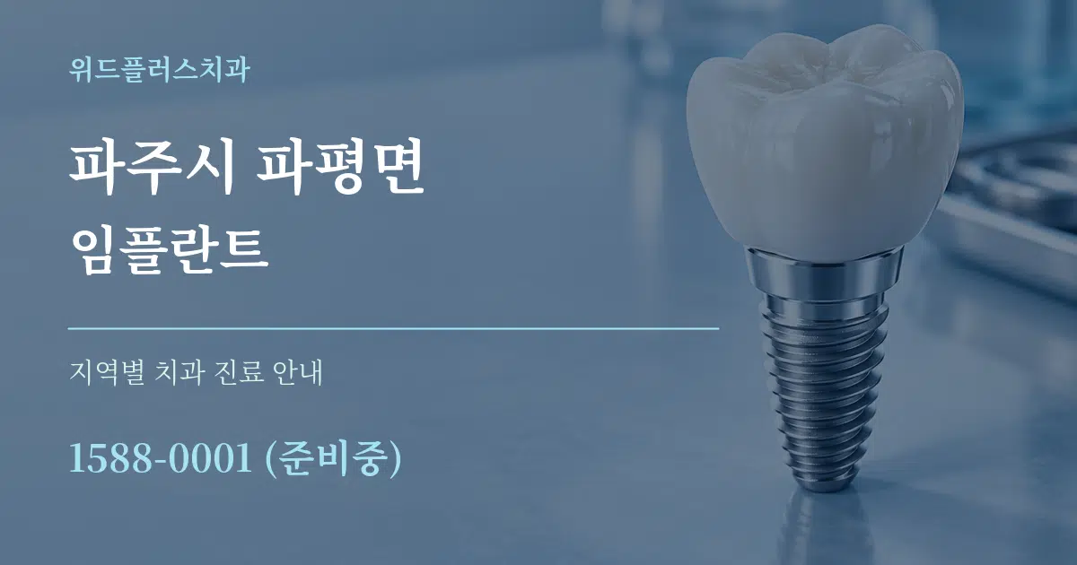 파주시 파평면 임플란트 대표 안내 그래픽