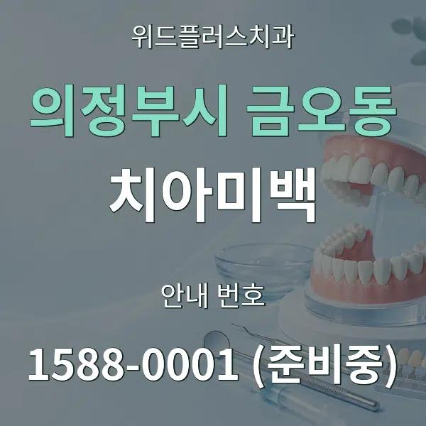 의정부시 금오동 치아미백 대표 안내 그래픽