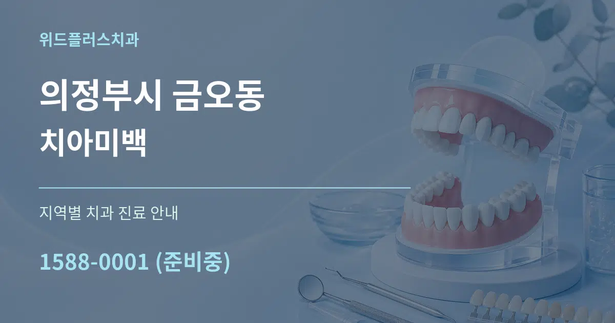 의정부시 금오동 치아미백 대표 안내 그래픽