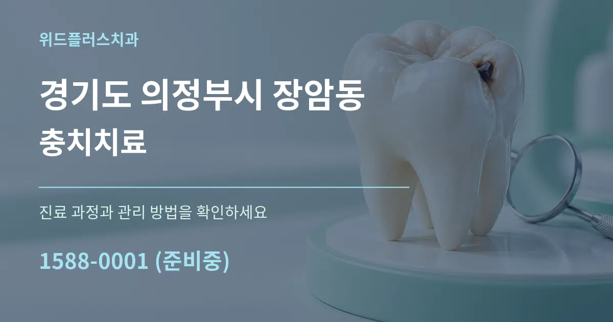 경기도 의정부시 장암동 충치치료 작업 조건 안내 그래픽