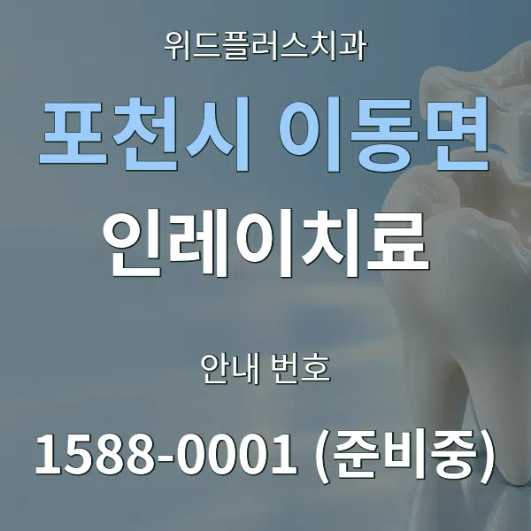 포천시 이동면 인레이치료 대표 안내 그래픽