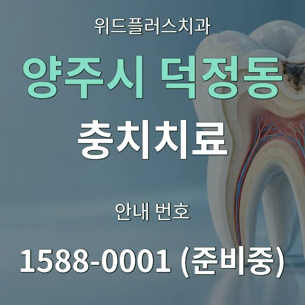 양주시 덕정동 충치치료 대표 안내 그래픽
