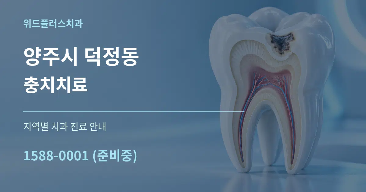 양주시 덕정동 충치치료 대표 안내 그래픽