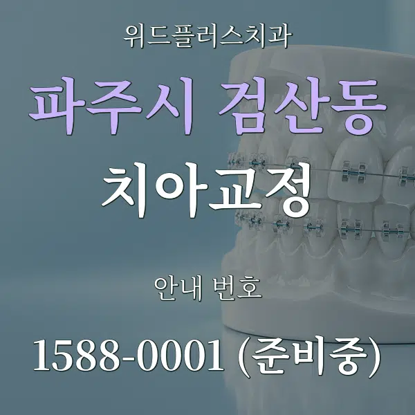 파주시 검산동 치아교정 대표 안내 그래픽