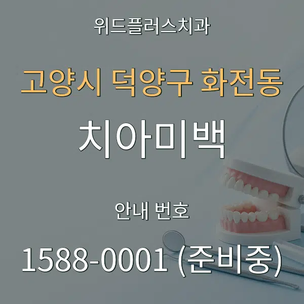 고양시 덕양구 화전동 치아미백 대표 안내 그래픽