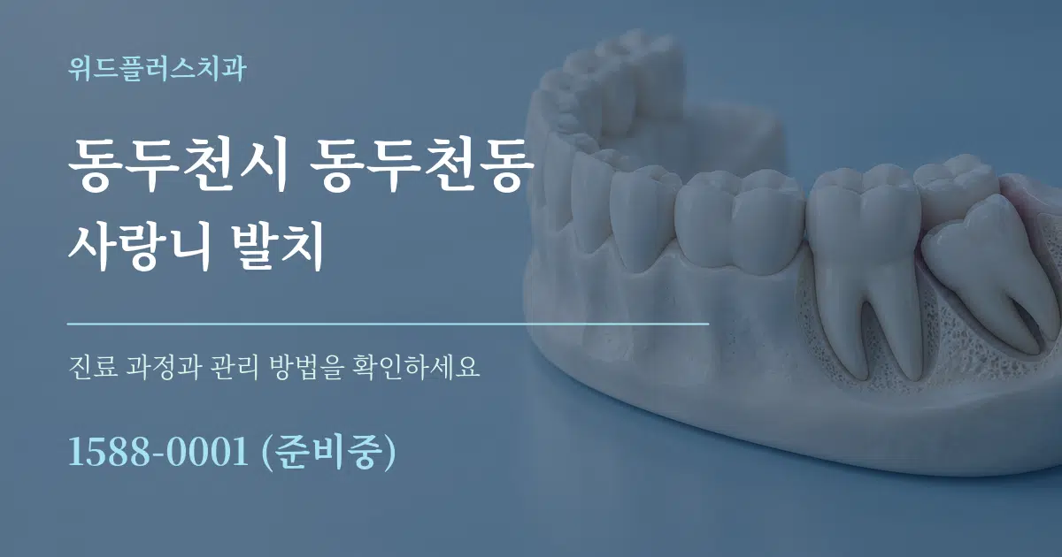 동두천시 동두천동 사랑니 발치 서비스 이용 안내 그래픽