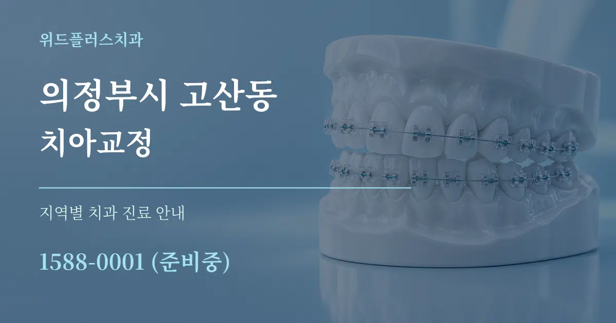 의정부시 고산동 치아교정 대표 안내 그래픽
