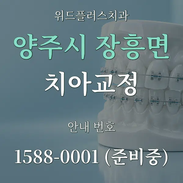 양주시 장흥면 치아교정 대표 안내 그래픽