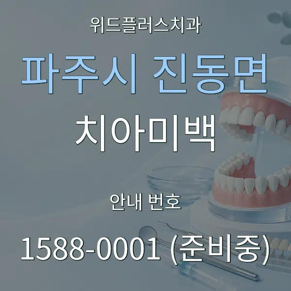 파주시 진동면 치아미백 대표 안내 그래픽