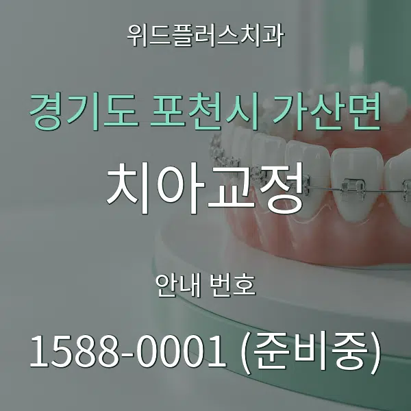 경기도 포천시 가산면 치아교정 대표 안내 그래픽