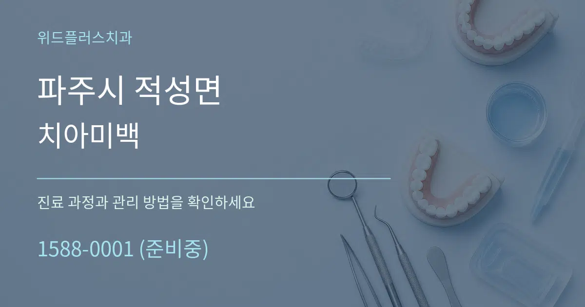 파주시 적성면 치아미백 서비스 이용 안내 그래픽