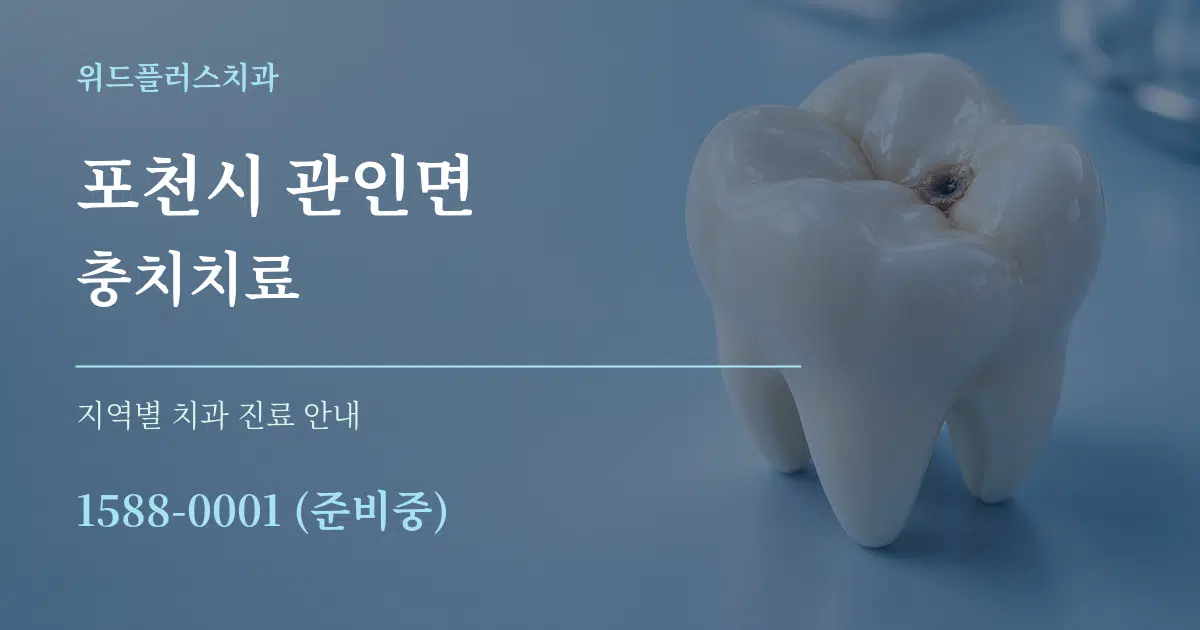 포천시 관인면 충치치료 대표 안내 그래픽