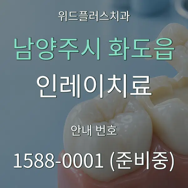 남양주시 화도읍 인레이치료 대표 안내 그래픽