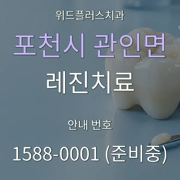 포천시 관인면 레진치료 대표 안내 그래픽