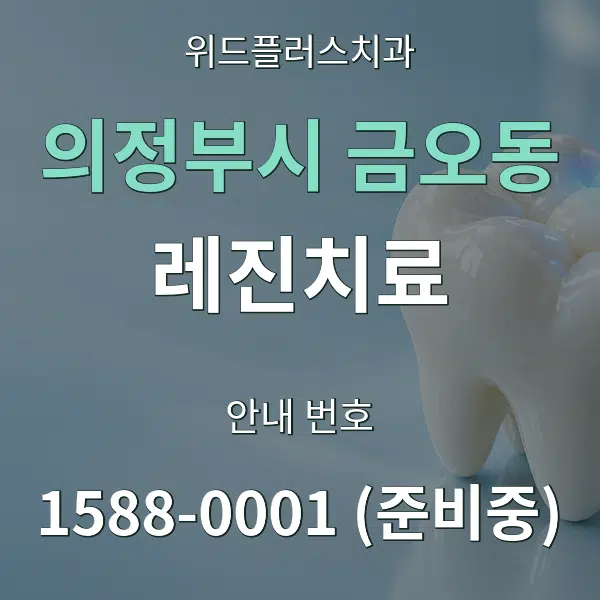의정부시 금오동 레진치료 대표 안내 그래픽