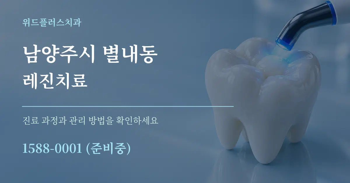 남양주시 별내동 레진치료 서비스 이용 안내 그래픽