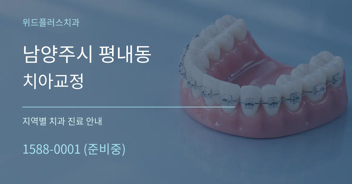 남양주시 평내동 치아교정 대표 안내 그래픽