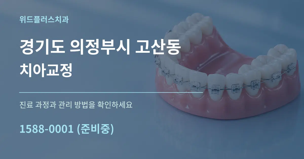 경기도 의정부시 고산동 치아교정 서비스 이용 안내 그래픽