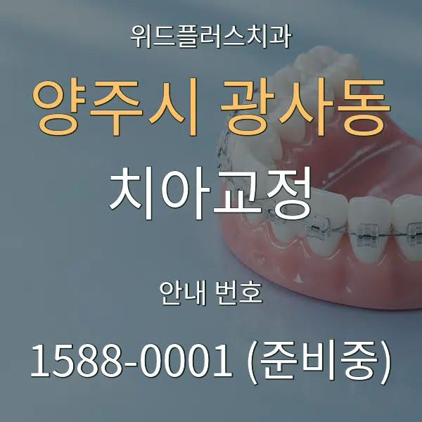 양주시 광사동 치아교정 대표 안내 그래픽