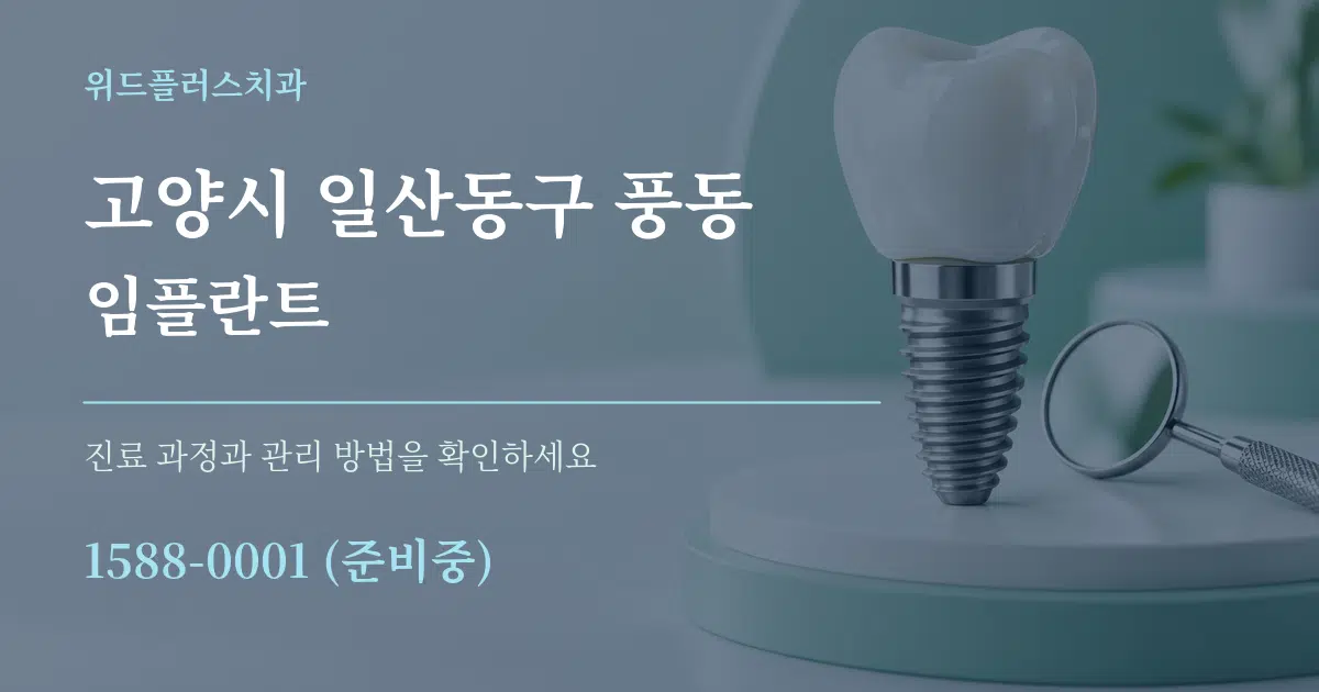 고양시 일산동구 풍동 임플란트 서비스 이용 안내 그래픽