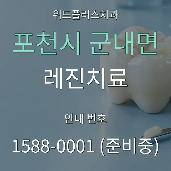 포천시 군내면 레진치료 대표 안내 그래픽