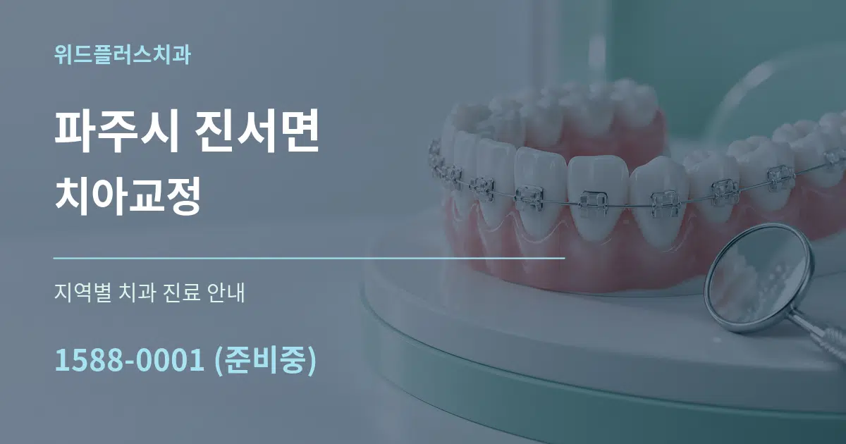 파주시 진서면 치아교정 대표 안내 그래픽