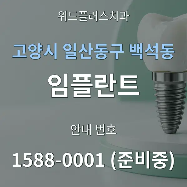 고양시 일산동구 백석동 임플란트 대표 안내 그래픽