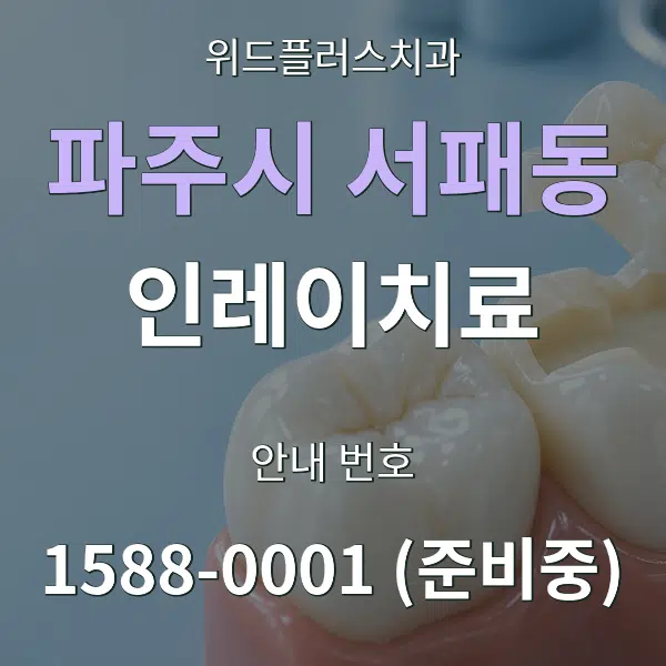 파주시 서패동 인레이치료 대표 안내 그래픽