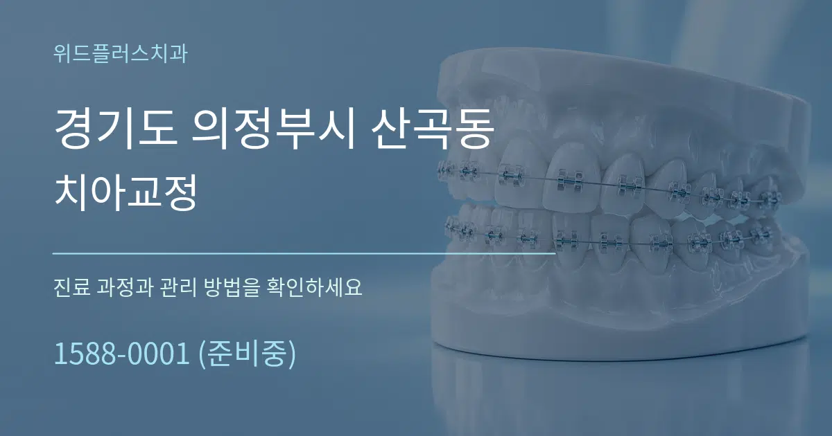 경기도 의정부시 산곡동 치아교정 서비스 이용 안내 그래픽