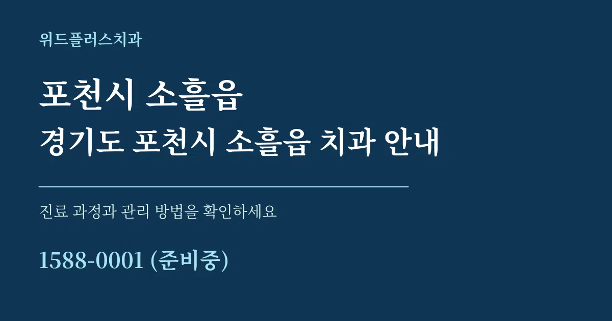 포천시 소흘읍 경기도 포천시 소흘읍 치과 안내 서비스 이용 안내 그래픽