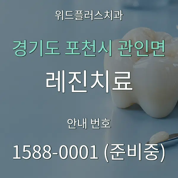 경기도 포천시 관인면 레진치료 대표 안내 그래픽