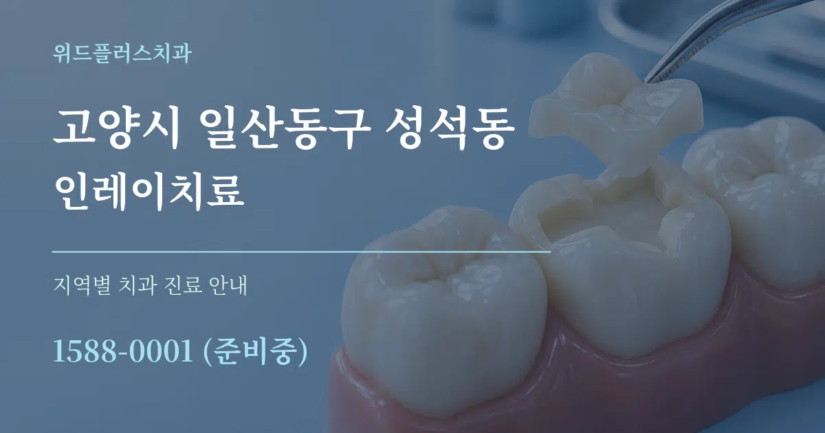 고양시 일산동구 성석동 인레이치료 대표 안내 그래픽
