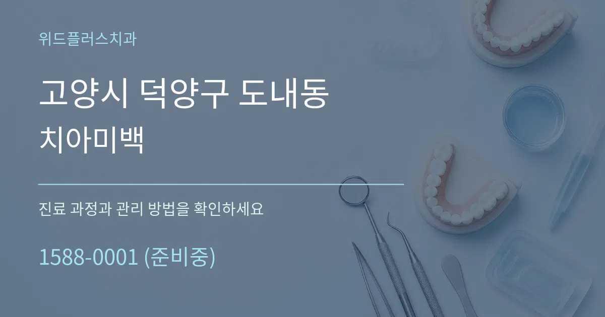 고양시 덕양구 도내동 치아미백 작업 조건 안내 그래픽