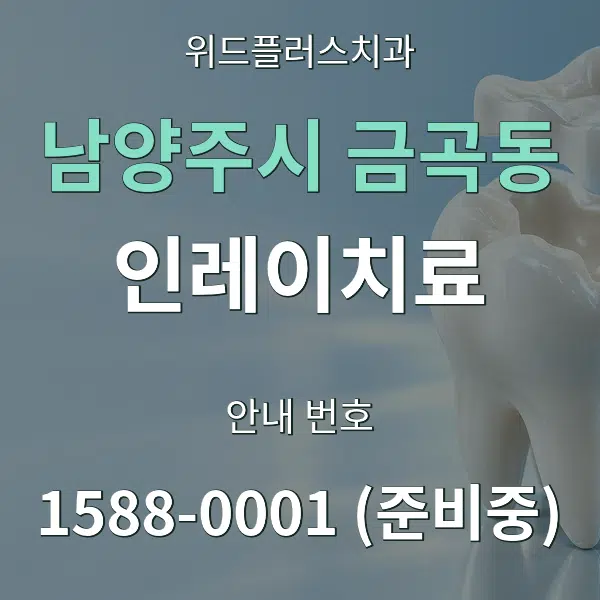 남양주시 금곡동 인레이치료 대표 안내 그래픽
