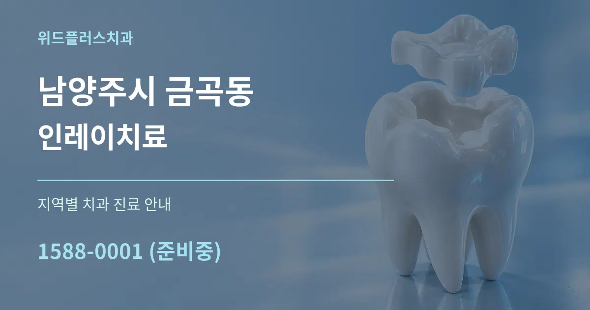 남양주시 금곡동 인레이치료 대표 안내 그래픽