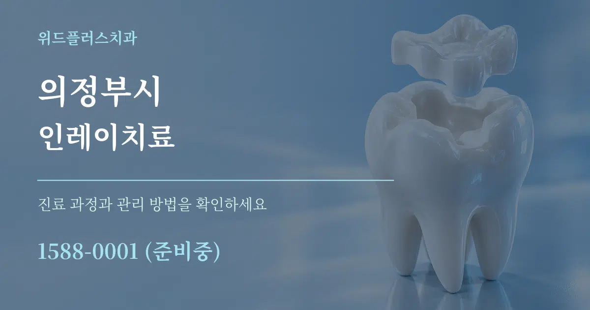 의정부시 인레이치료 작업 조건 안내 그래픽