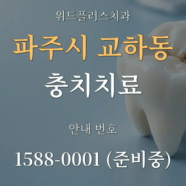 파주시 교하동 충치치료 대표 안내 그래픽