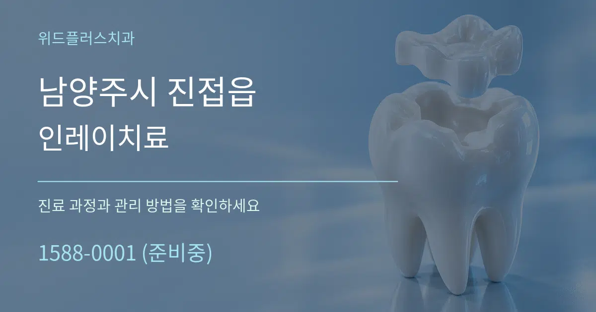 남양주시 진접읍 인레이치료 서비스 이용 안내 그래픽