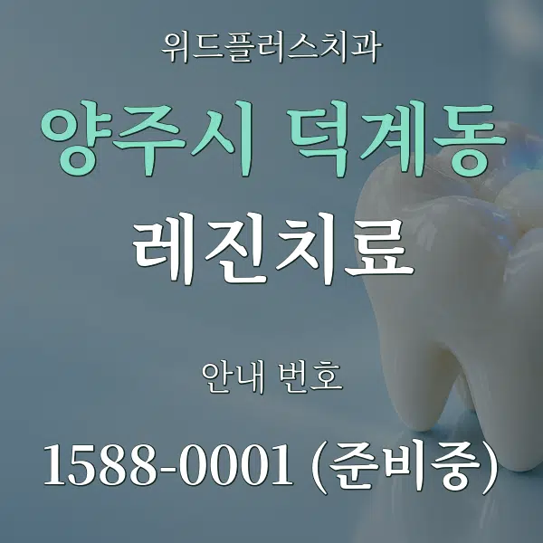 양주시 덕계동 레진치료 대표 안내 그래픽