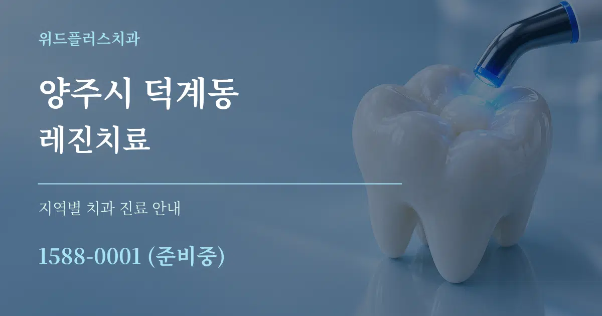양주시 덕계동 레진치료 대표 안내 그래픽