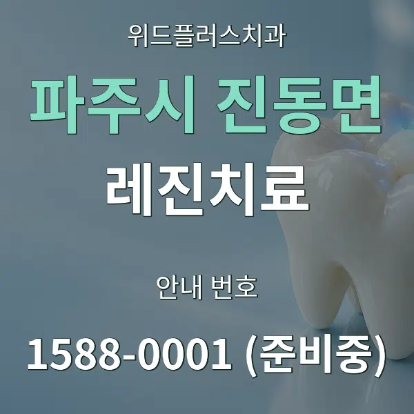 파주시 진동면 레진치료 대표 안내 그래픽