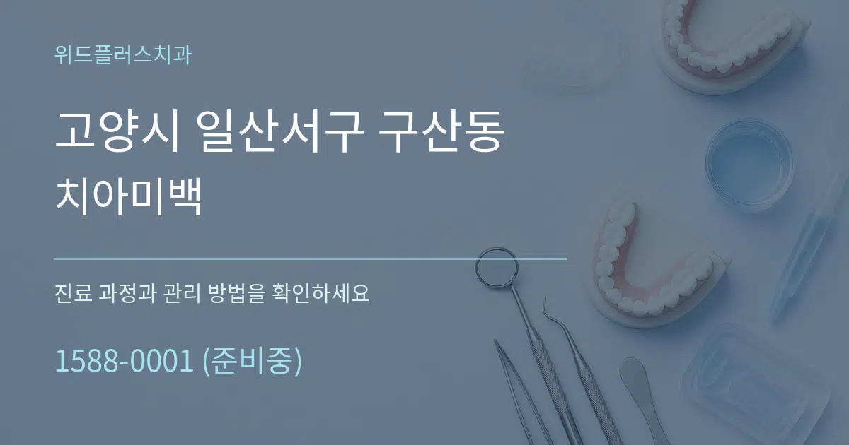 고양시 일산서구 구산동 치아미백 서비스 이용 안내 그래픽